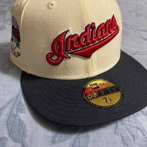 New Era Cleveland Indians fitted hat. Hatclub